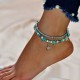 12PCS Ankle Bracelets For Women Anklets Chains Bracelets Foot Set; Length 8'~ 9' With 2'Extender Chain